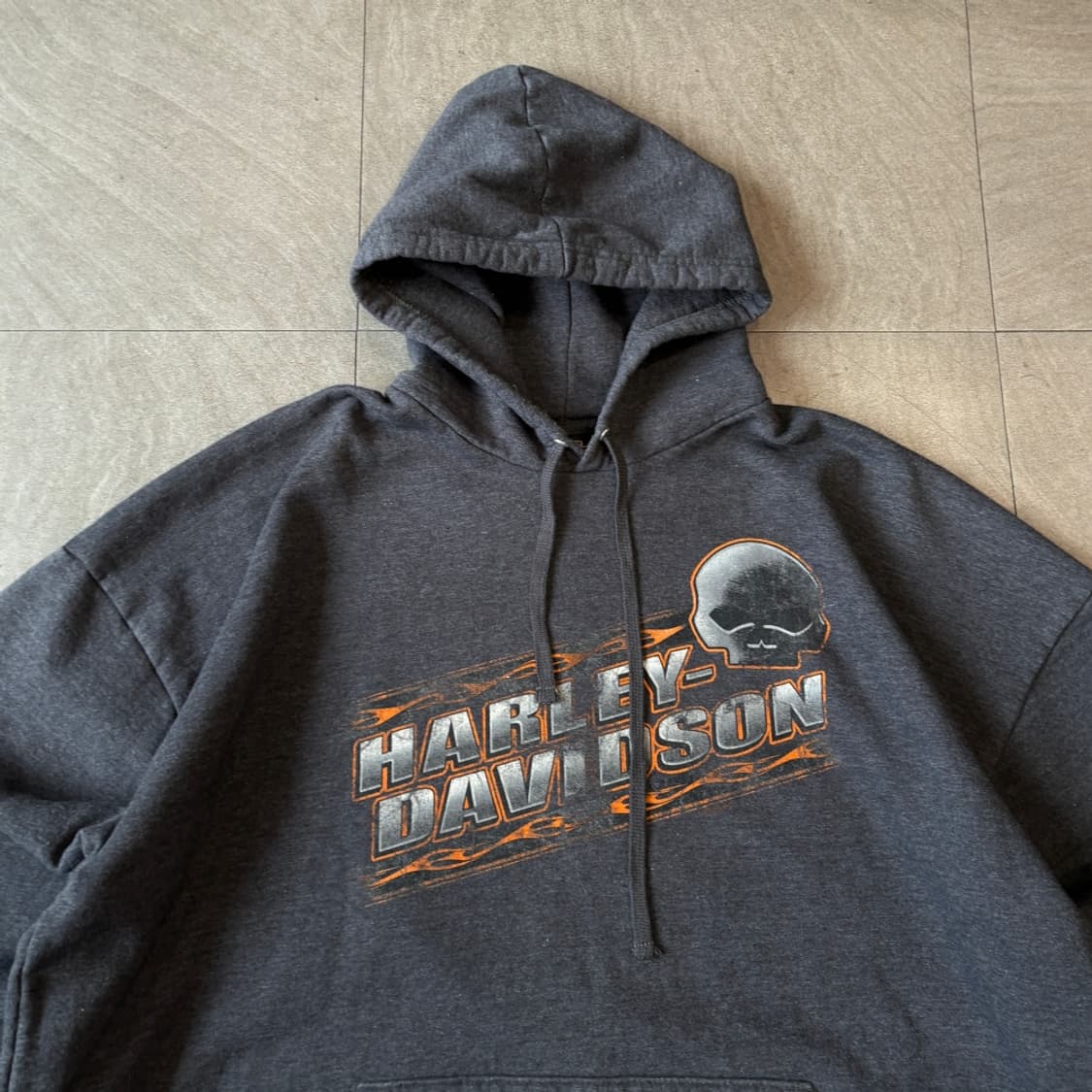 할리데이비슨 정품 다크 그레이 후디 후드티 상품이미지6