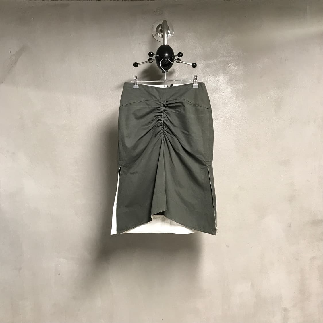 마르니 카키 셔링 미디 스커트 38 상품이미지1