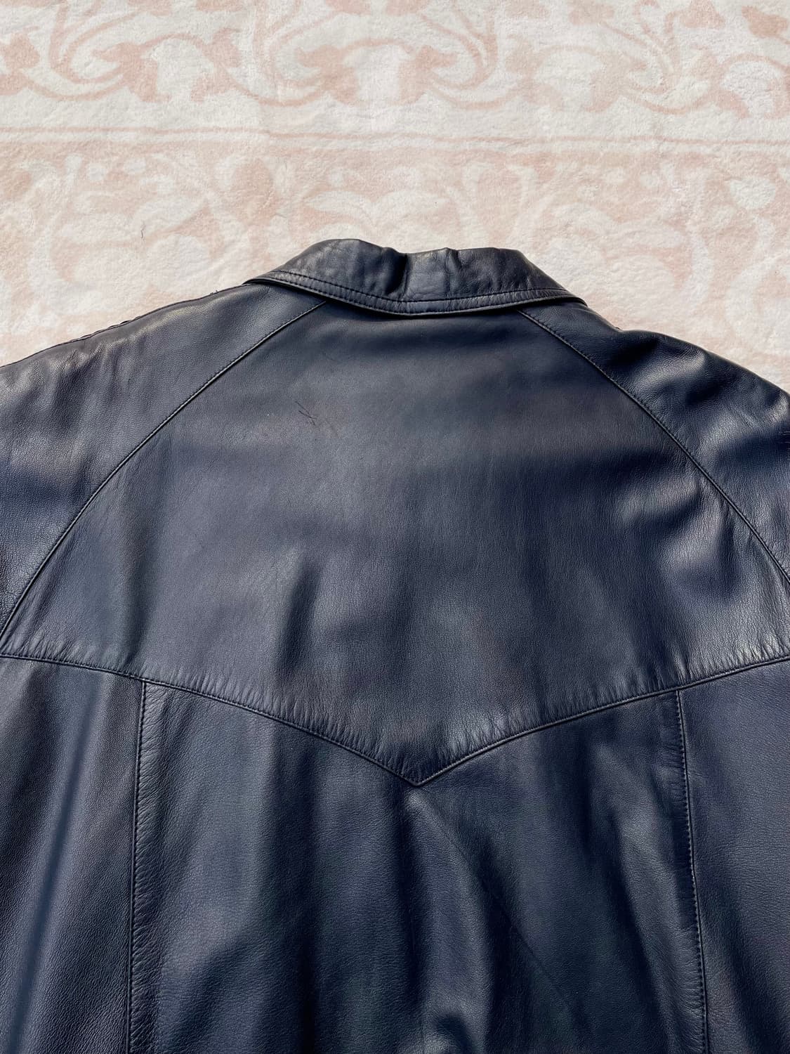 다크네이비 웨스턴 레더자켓 made in spain 상품이미지7