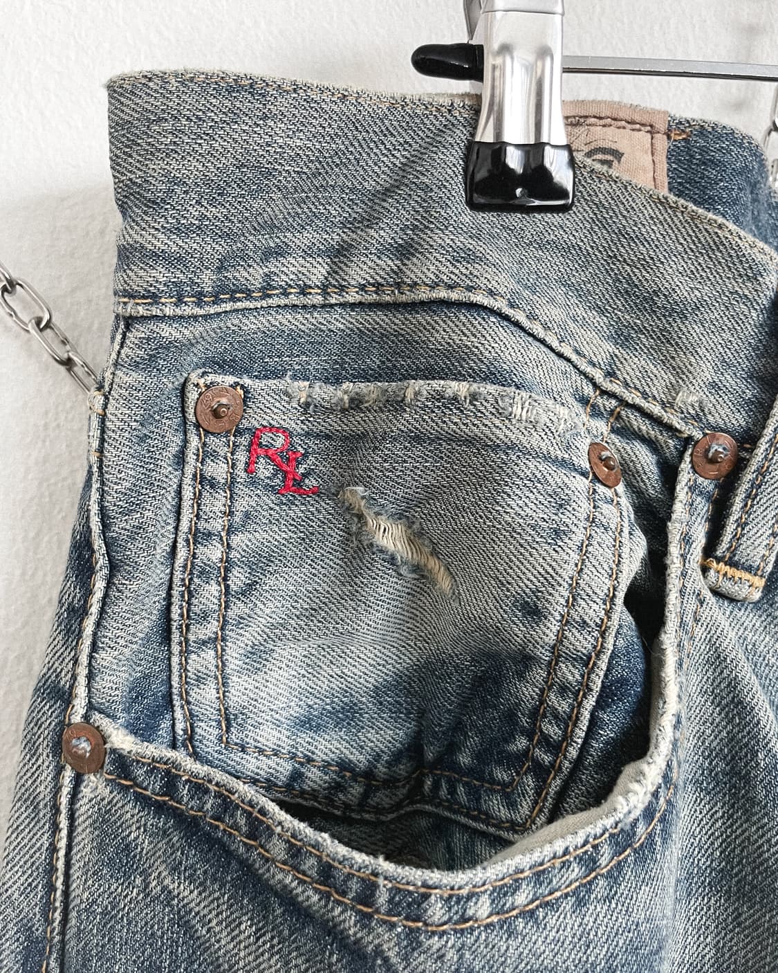 폴로 랄프로렌 워시드 새깅 루즈핏 데님 상품이미지6