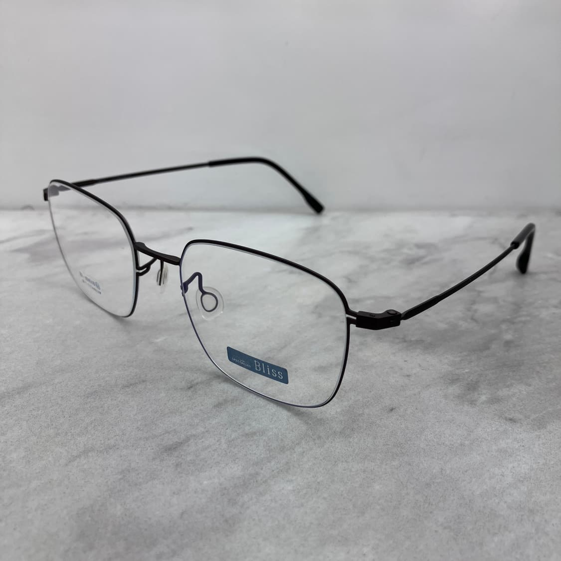 B93 블리스 Bliss 매트 실버 스퀘어 역산각 건메탈 안경 상품이미지8