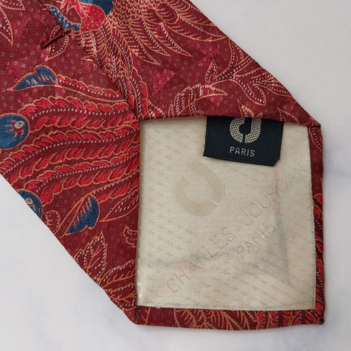 샤를 주르당 실크 플로럴 페이즐리 넥타이 9cm A+등급 K2227
 상품이미지8