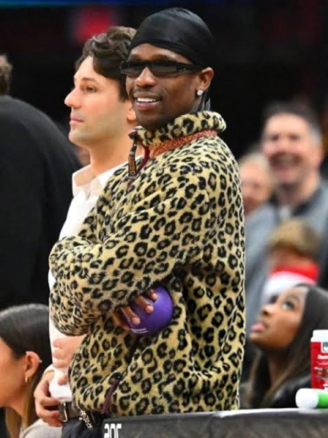 트레비스스캇 Kapital 레오파드 패턴 플리스 집업 블루종 상품이미지2