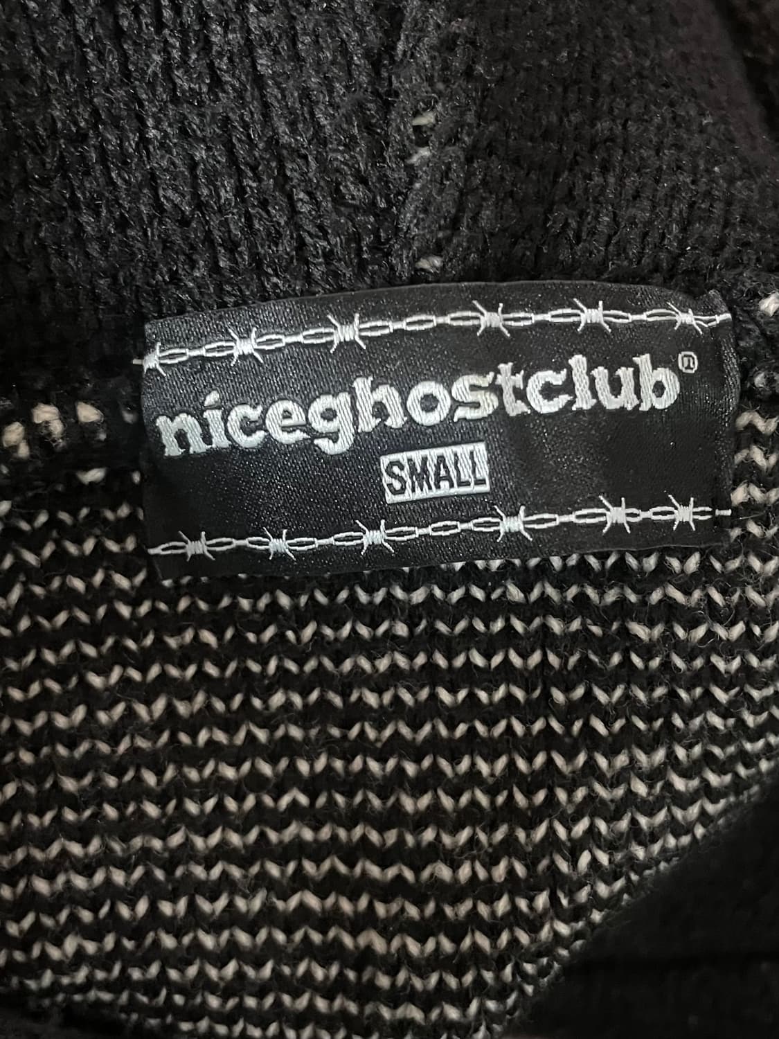 나이트고스트클럽 로고 니트 후디 상품이미지5