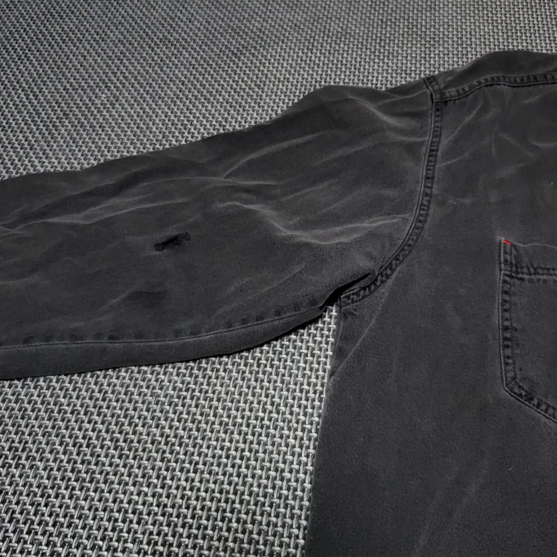 90s 리바이스 정품 흑청 데님 긴팔 셔츠 (L) 상품이미지8