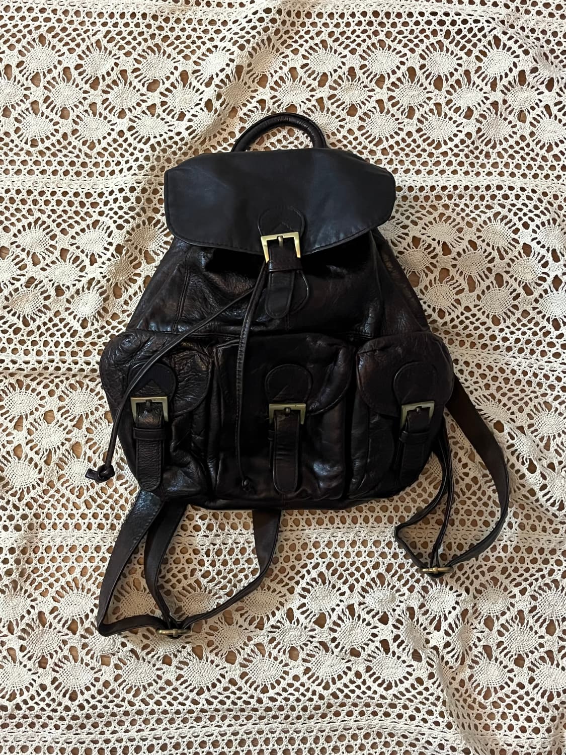 빈티지 쓰리포켓 미니 백팩 상품이미지3