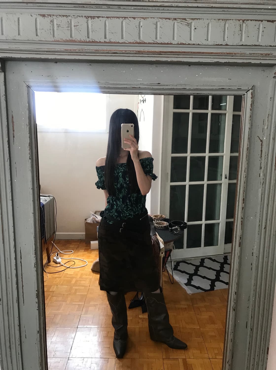 vintage pattern skirt 상품이미지4
