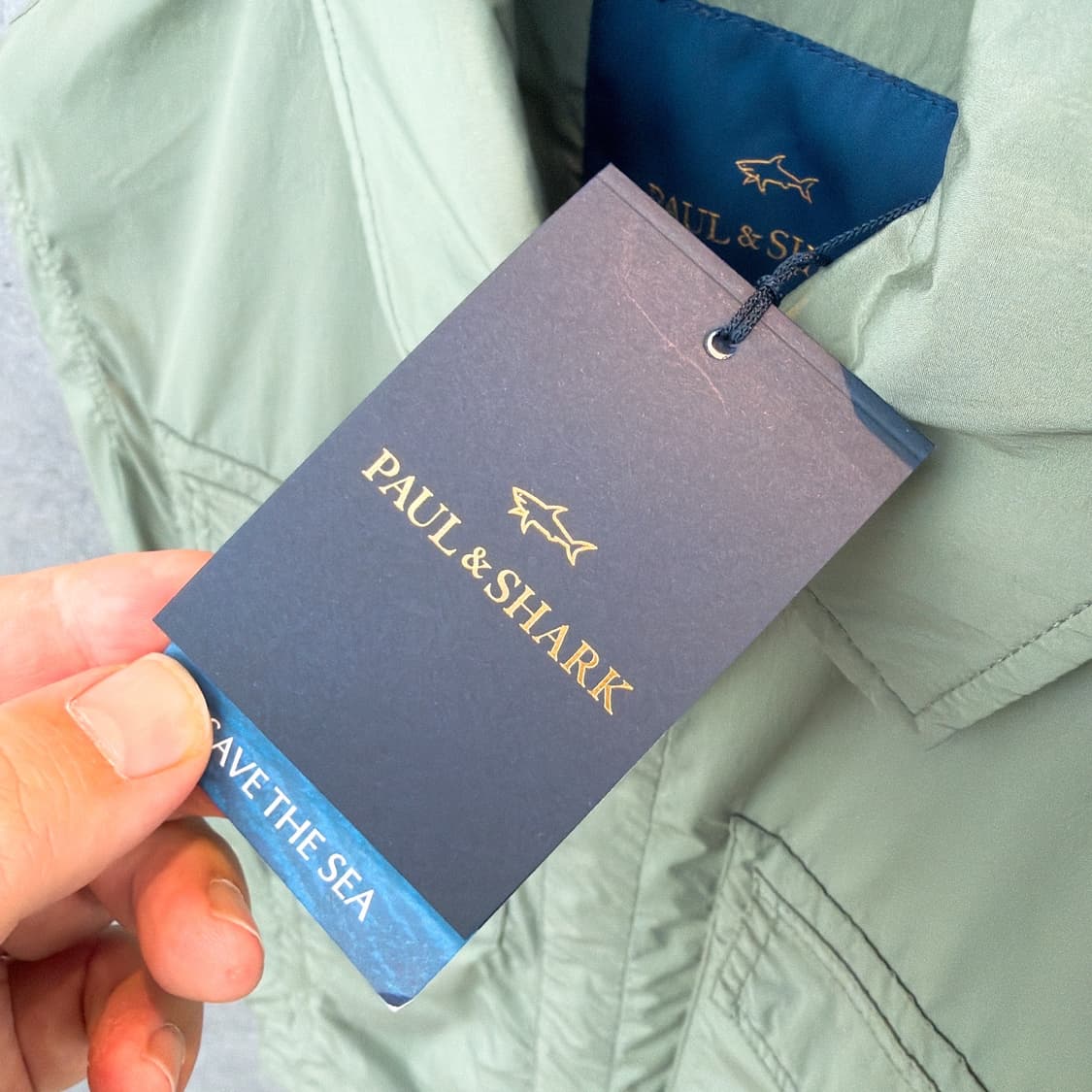 (정품/새상품) 폴앤샤크 남성 카키 경량 나일론 자켓 상품이미지4