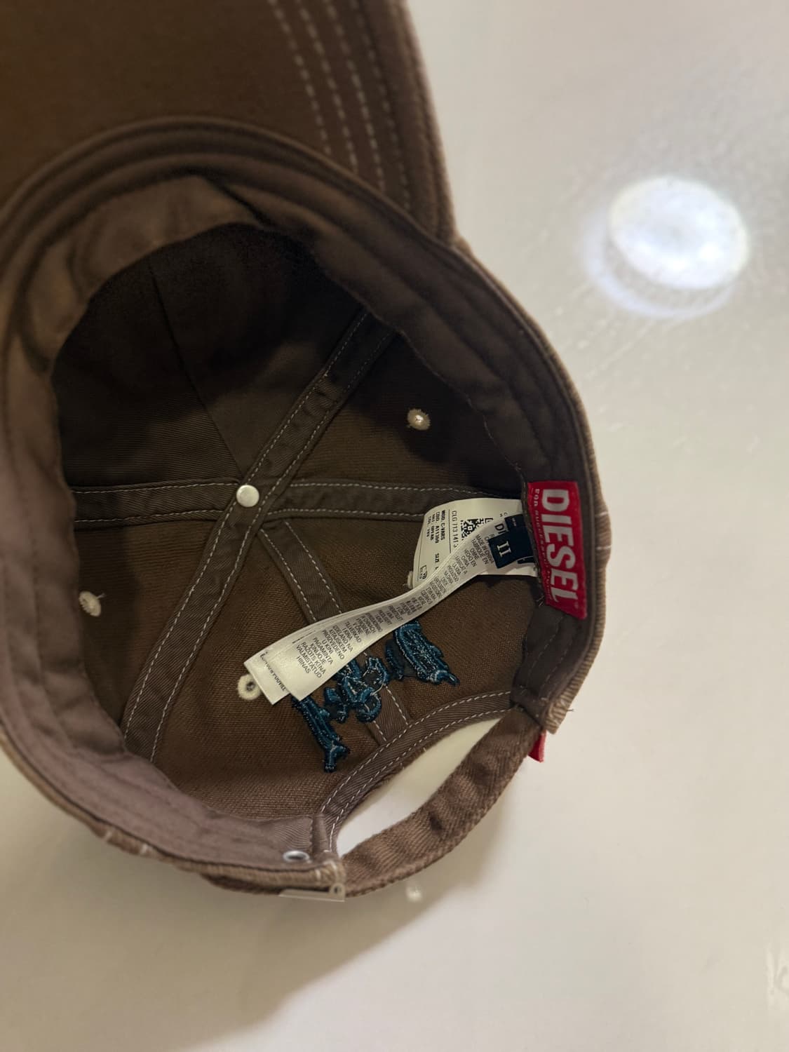 디젤 C-바아즈 테리 패치 베이스볼 캡 라이트 브라운 상품이미지3