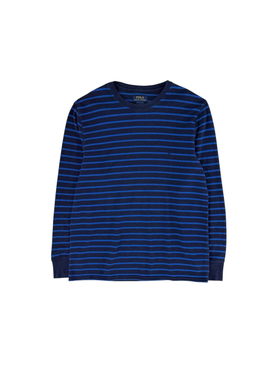 폴로 스트라이프 와플 롱 슬리브리스 L 상품이미지1