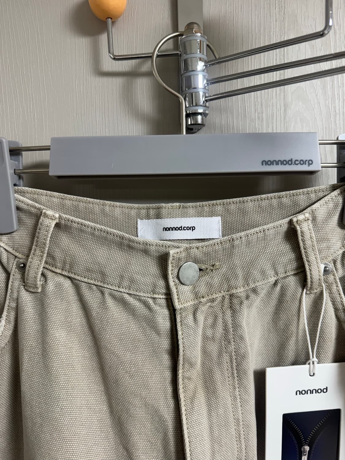 (2) 논노드 더블 니 커버 팬츠 빈티지 베이지 상품이미지2