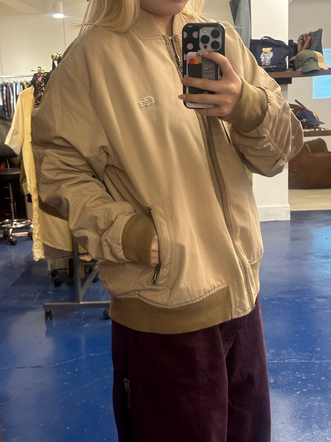 라코스테 베이지 양면 자켓 상품이미지1