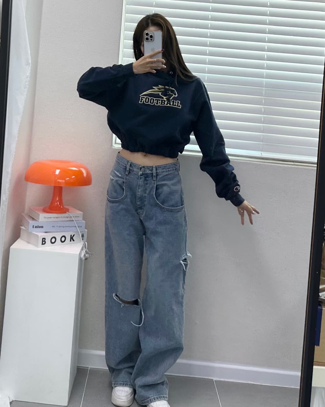 (WOMEN M)챔피온 크롭 후드-M735 상품이미지7