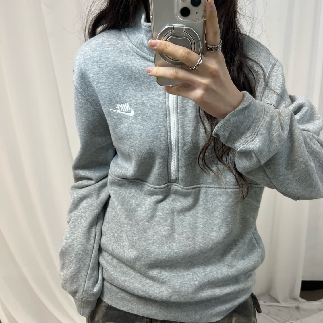 Nike Grey Half-zip Sweatshirt 상품이미지3