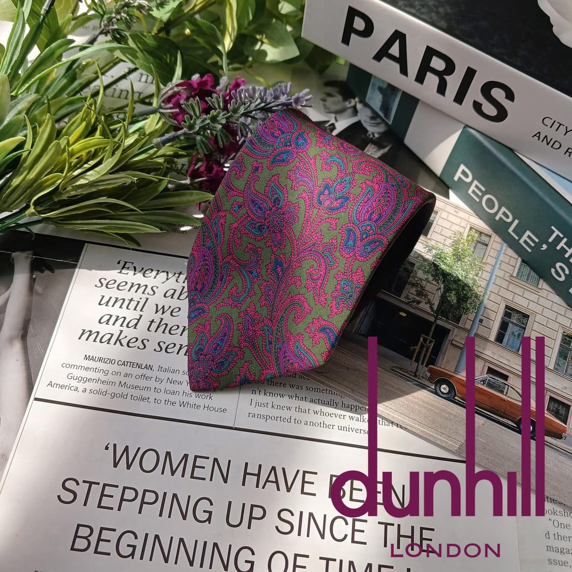 던힐 실크 올리브 그린 페이즐리 넥타이 8cm S~A+등급 E892
 상품이미지2