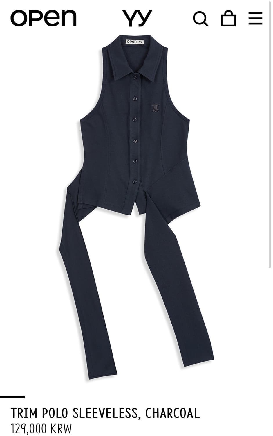 OPENYY 오픈와이와이 TRIM POLO SLEEVELESS 상품이미지1