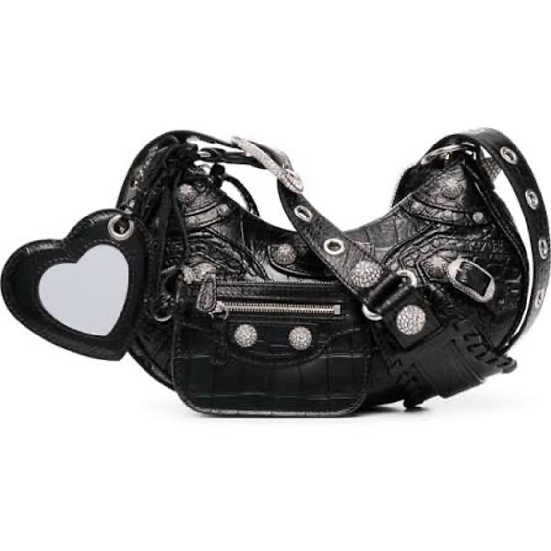 발렌시아가 르카골 XS 크리스탈(라인스톤) 블랙 숄더백 상품이미지1