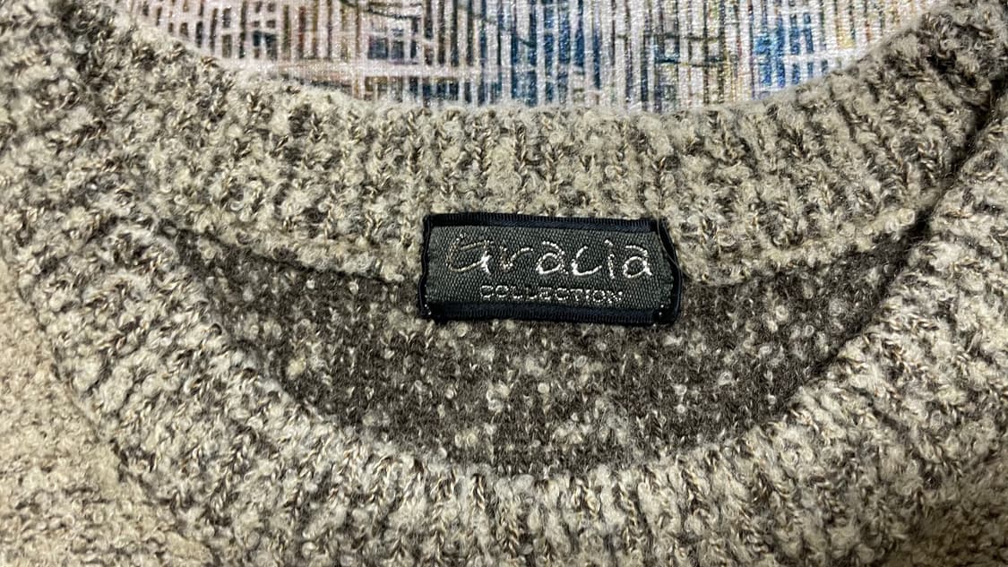 JPN 90s~00s 일본 빈티지 모리걸 베이지 배색 니트 원피스 상품이미지6