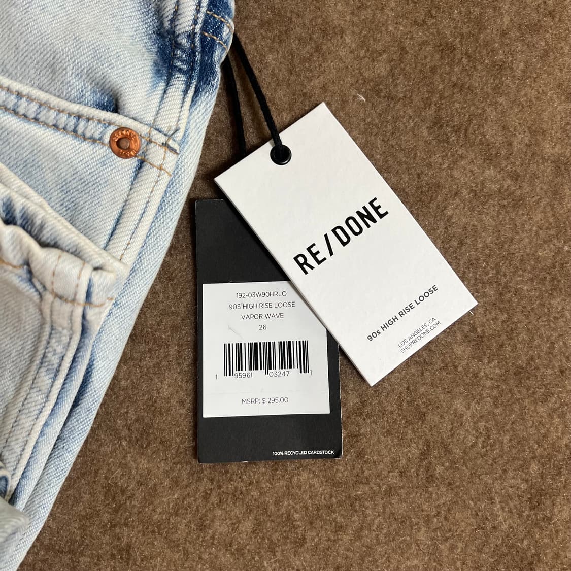Re/done 리던 하이라이즈 루즈 90s 데님 청바지(미착용 택0) 상품이미지7