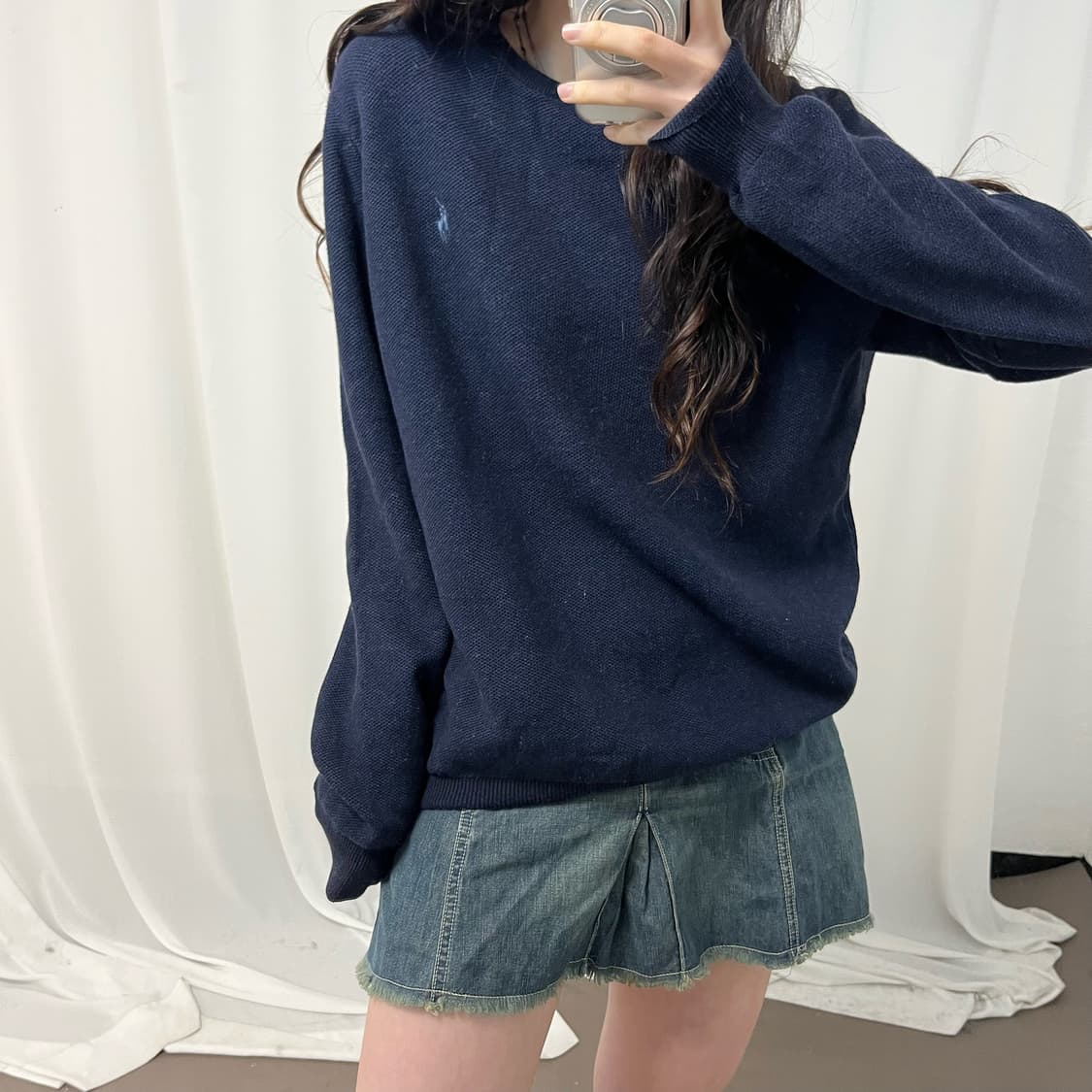 Polo navy knit  상품이미지3