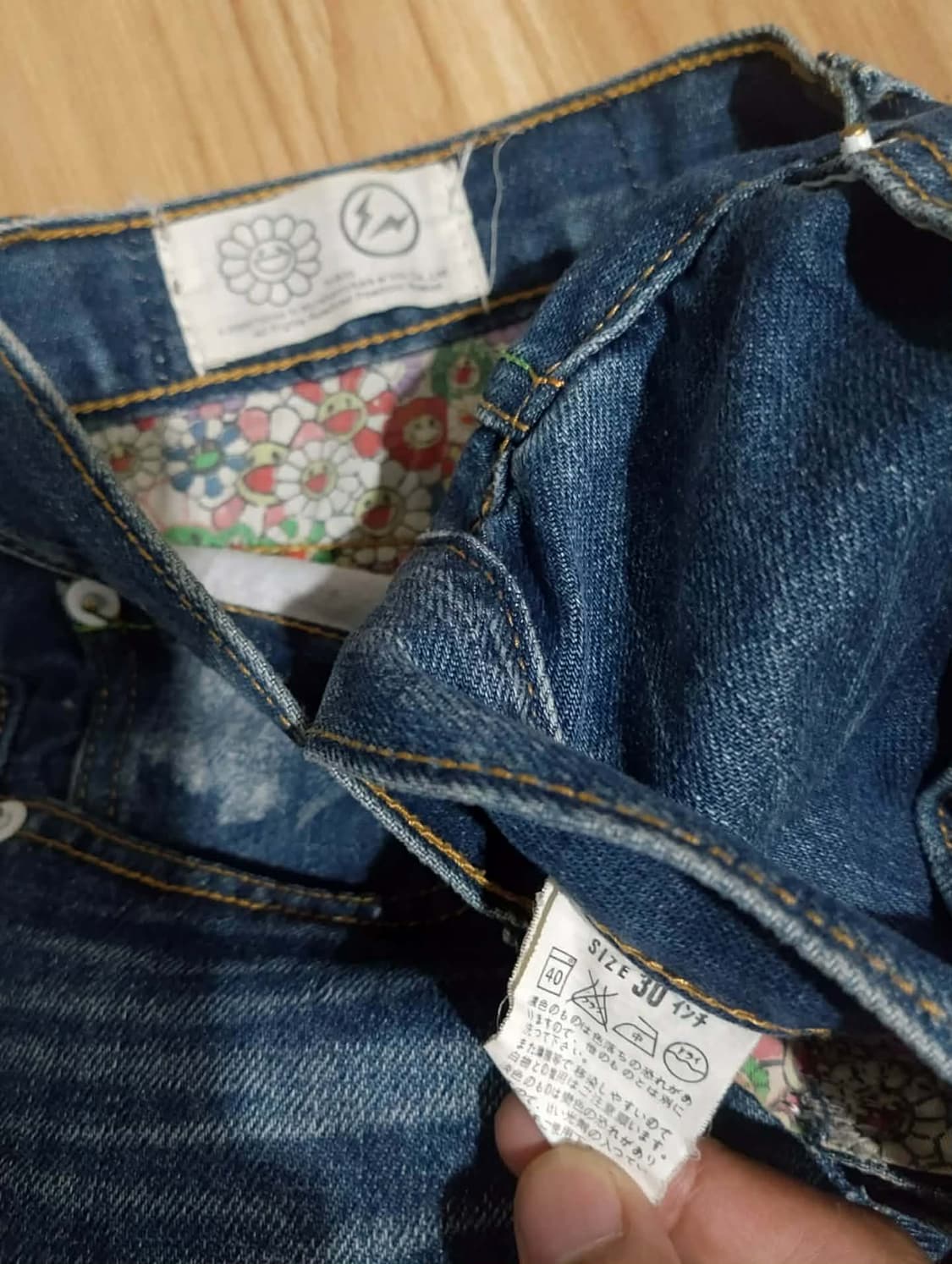 라바이스 x프래그먼츠 x 무라카미 데님반바지 30 상품이미지7