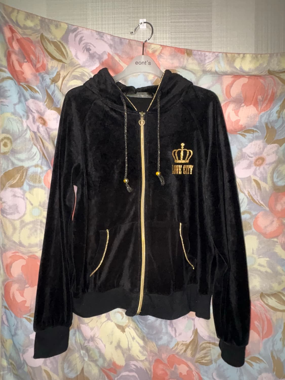 y2k 벨벳 후드집업 상품이미지1