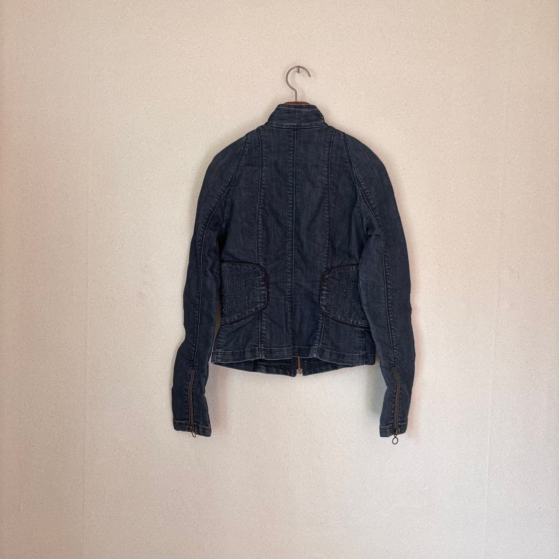 EXTE 엑스떼 여성 S 데님 자켓 스판 바이커 이태리 수입 정품 상품이미지10