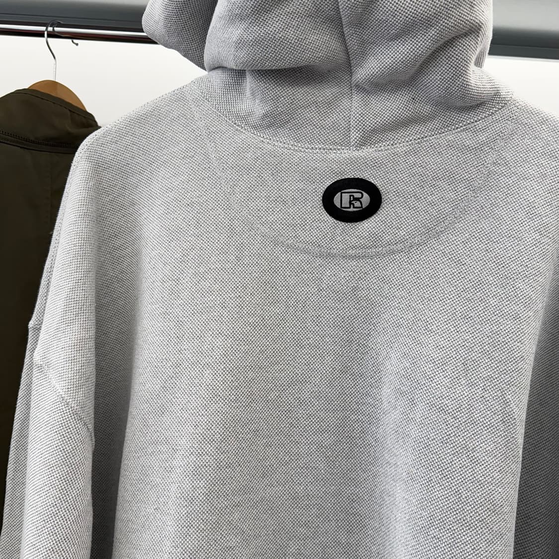 90s 러셀 빈티지 와플 반집업 스웻 후드티 made in USA (2X 상품이미지5