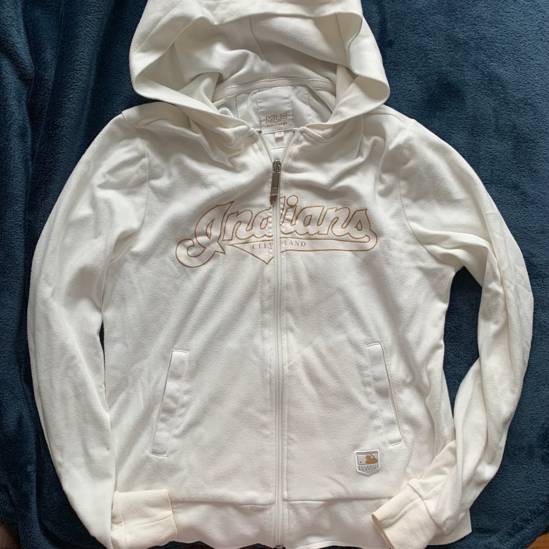 빈티지 MLB 후드집업 화이트 상품이미지2