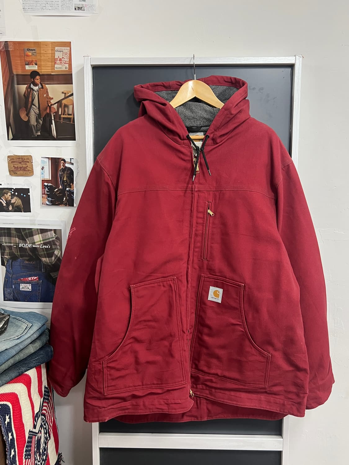 Carhartt 칼하트 C68 DKR 버건디 액티브 자켓 상품이미지3