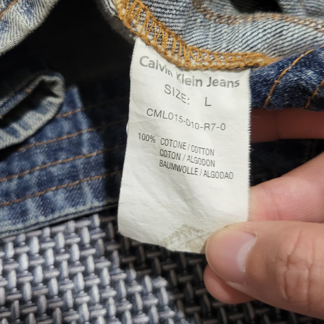 캘빈클라인 포켓 데님 트리커 자켓 (L) 상품이미지8
