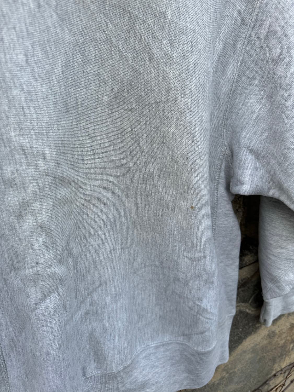 90s 챔피온 빈티지 리버스위브 자수로고 플레인 스웻 셔츠 맨투맨 회색 상품이미지6