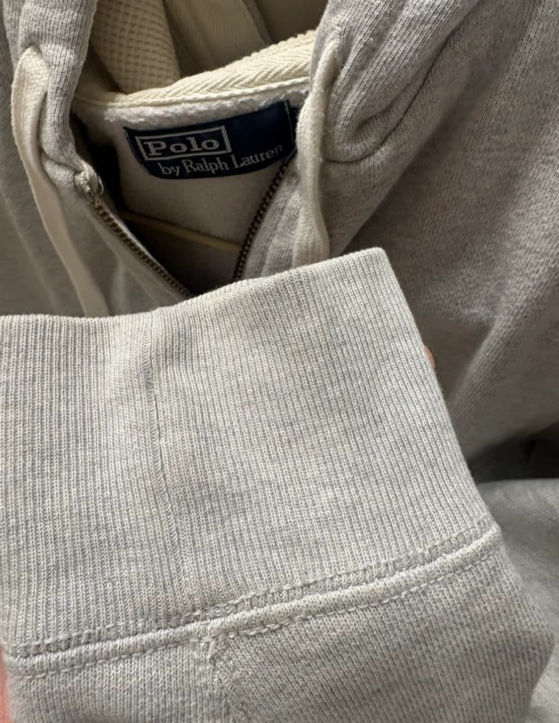 폴로 후드집업 회색 s사이즈 상품이미지3