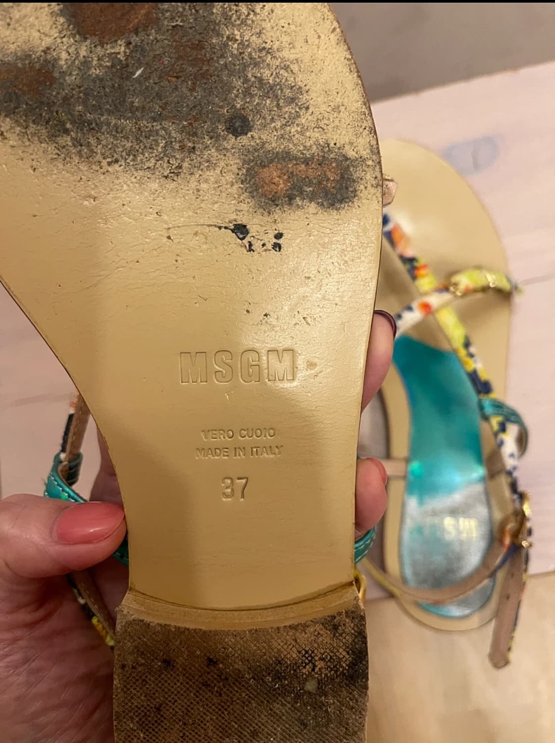 MSGM 플라워 패턴 여성 샌들 37/240 상품이미지5