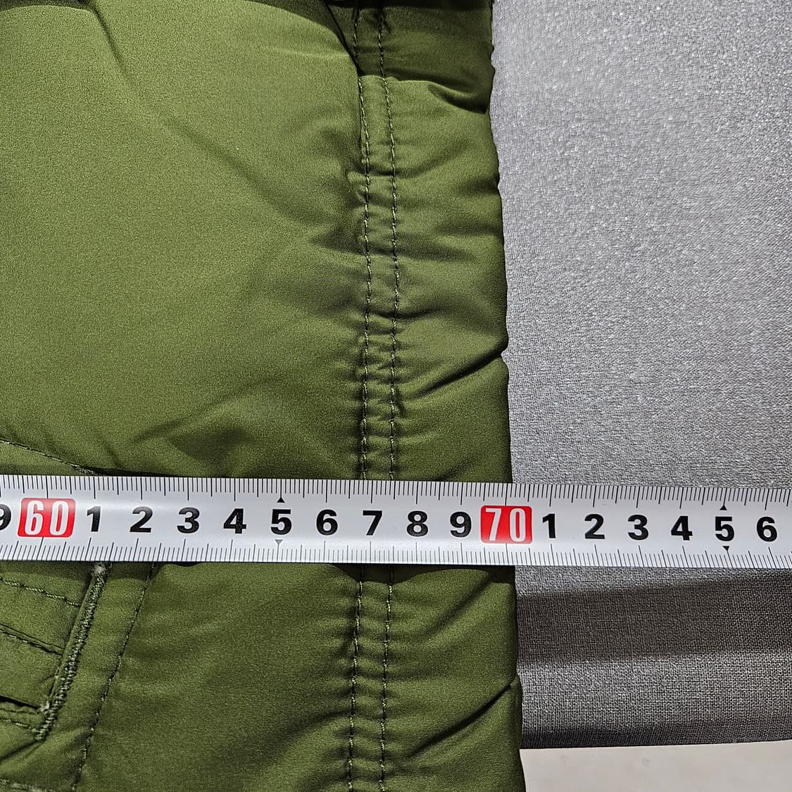 새상품 M 아베크롬비 덕다운 패딩 카키 상품이미지7