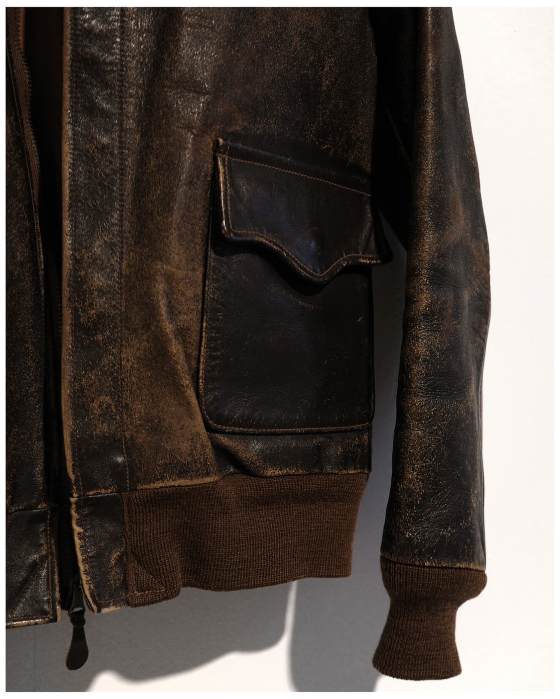 리얼맥코이 A-2 레더 자켓 36사이즈 (추천 44-55) 상품이미지3