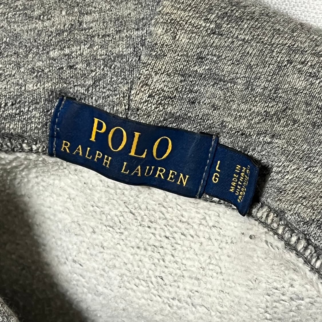 L 폴로랄프로렌 자수 로고 그레이 후드티 상품이미지4