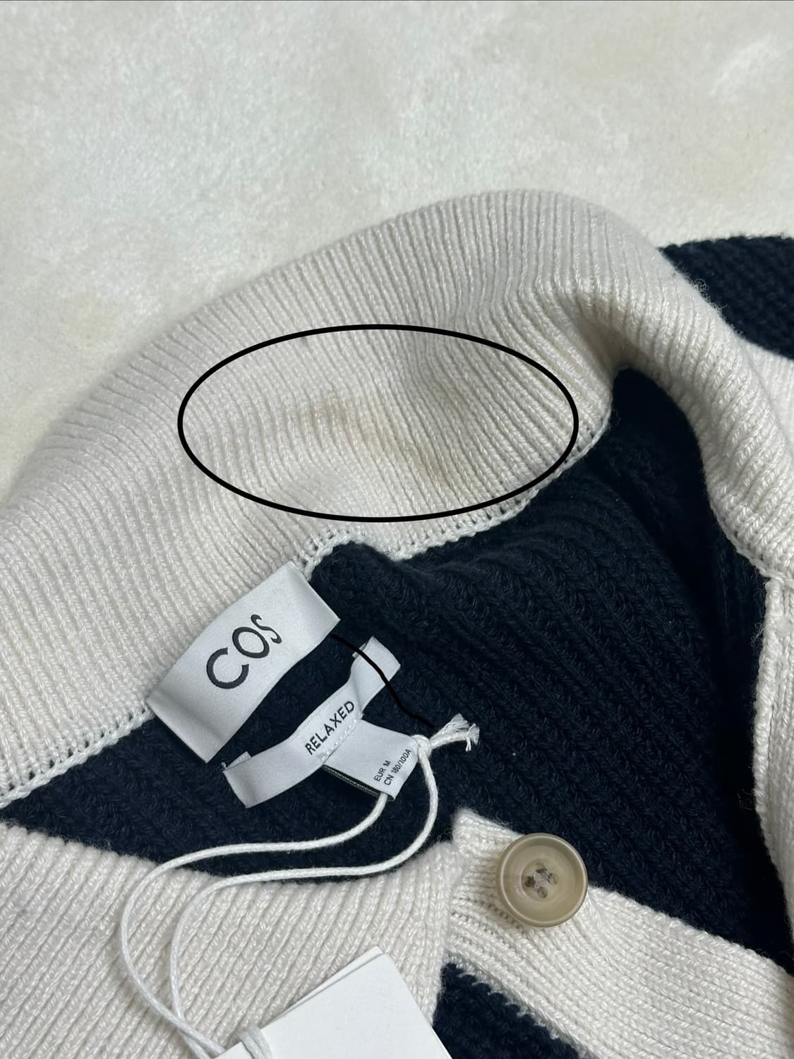 COS 스트라이프 럭비 니트 M 새상품 상품이미지5