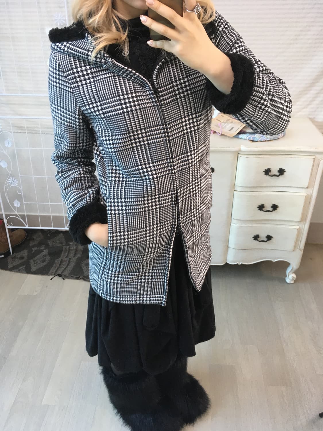 houndstooth checker mustang zip-up 상품이미지4