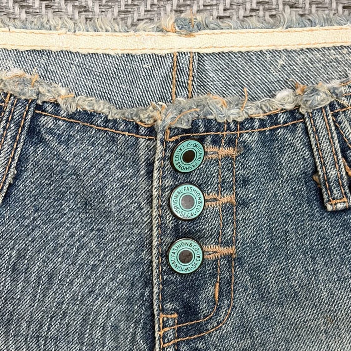 y2k 펑크 워싱 쇼트  v1103 상품이미지5