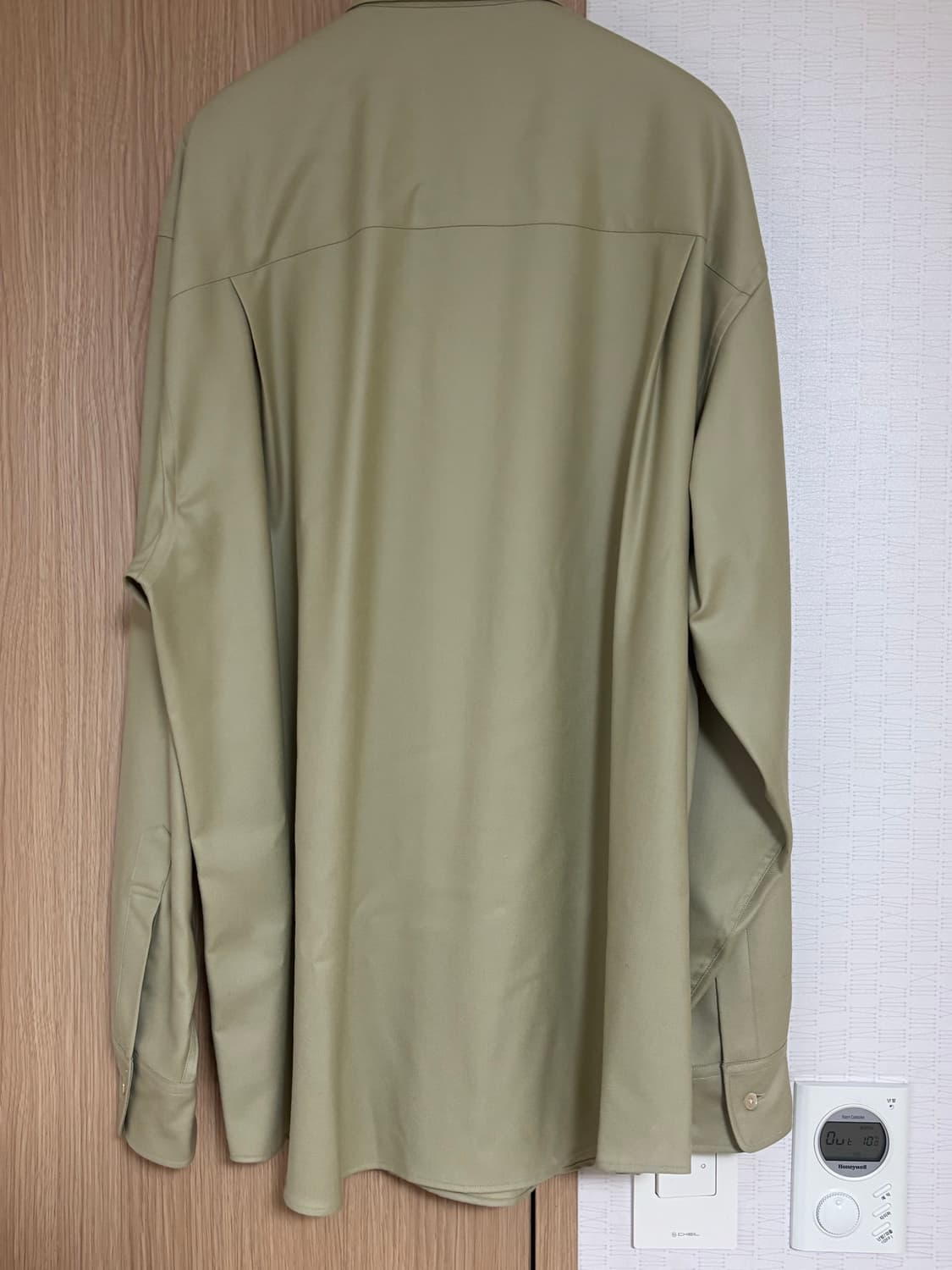  [새상품] 오리리 슈퍼 라이트 울 셔츠 라이트 카키 상품이미지6