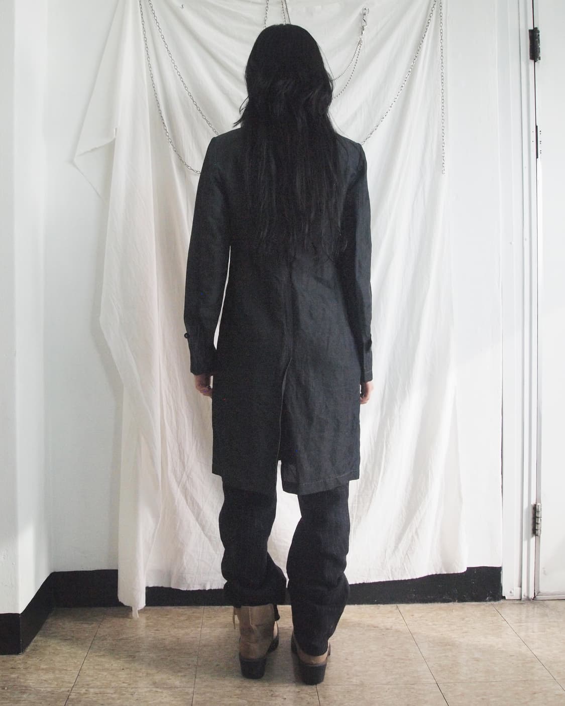 코스튬내셔널 아티저널 인디고워시 린넨 코트 상품이미지3