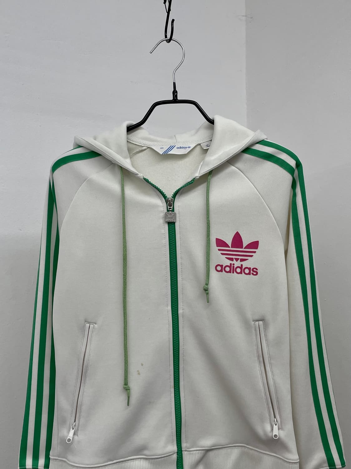 아디다스 흰초 파이어버드 후드 트랙집업 상품이미지6