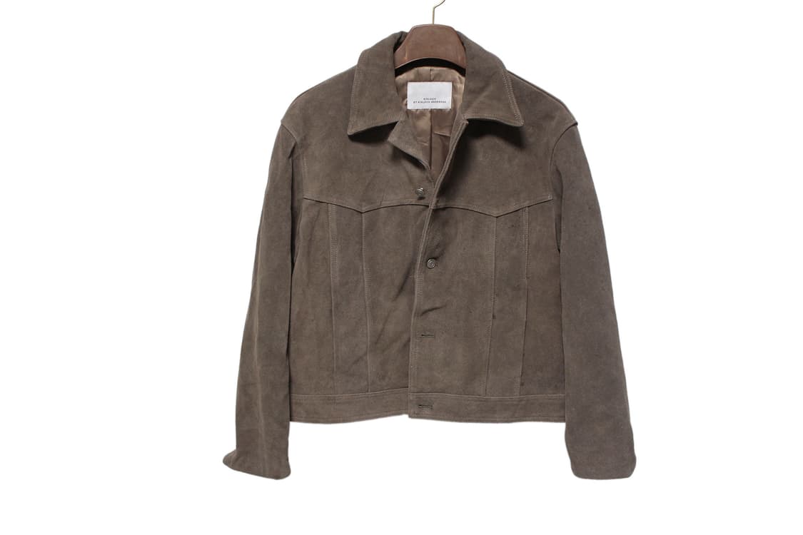 Kinloch Anderson 킨록앤더슨 카우레더 스웨이드 크롭자켓 상품이미지1