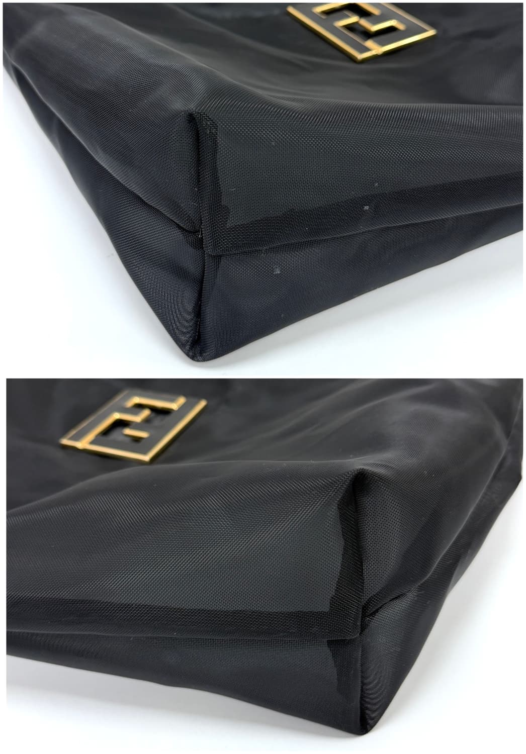 펜디 FF 로고 플라크 나일론 메쉬 토트백 상품이미지5