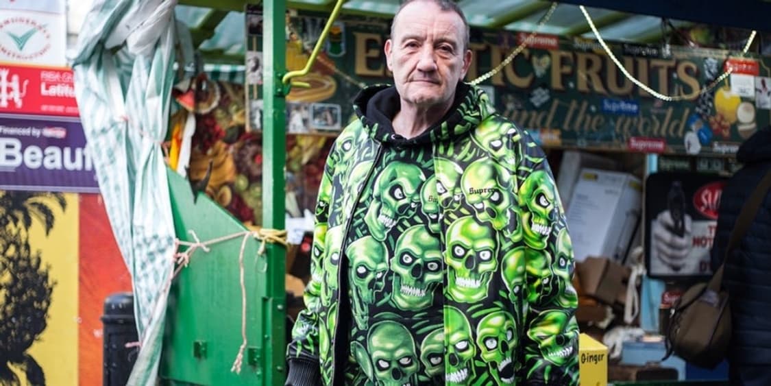 18ss 슈프림 스컬 파인 레더 봄버 자켓 (L) 상품이미지5