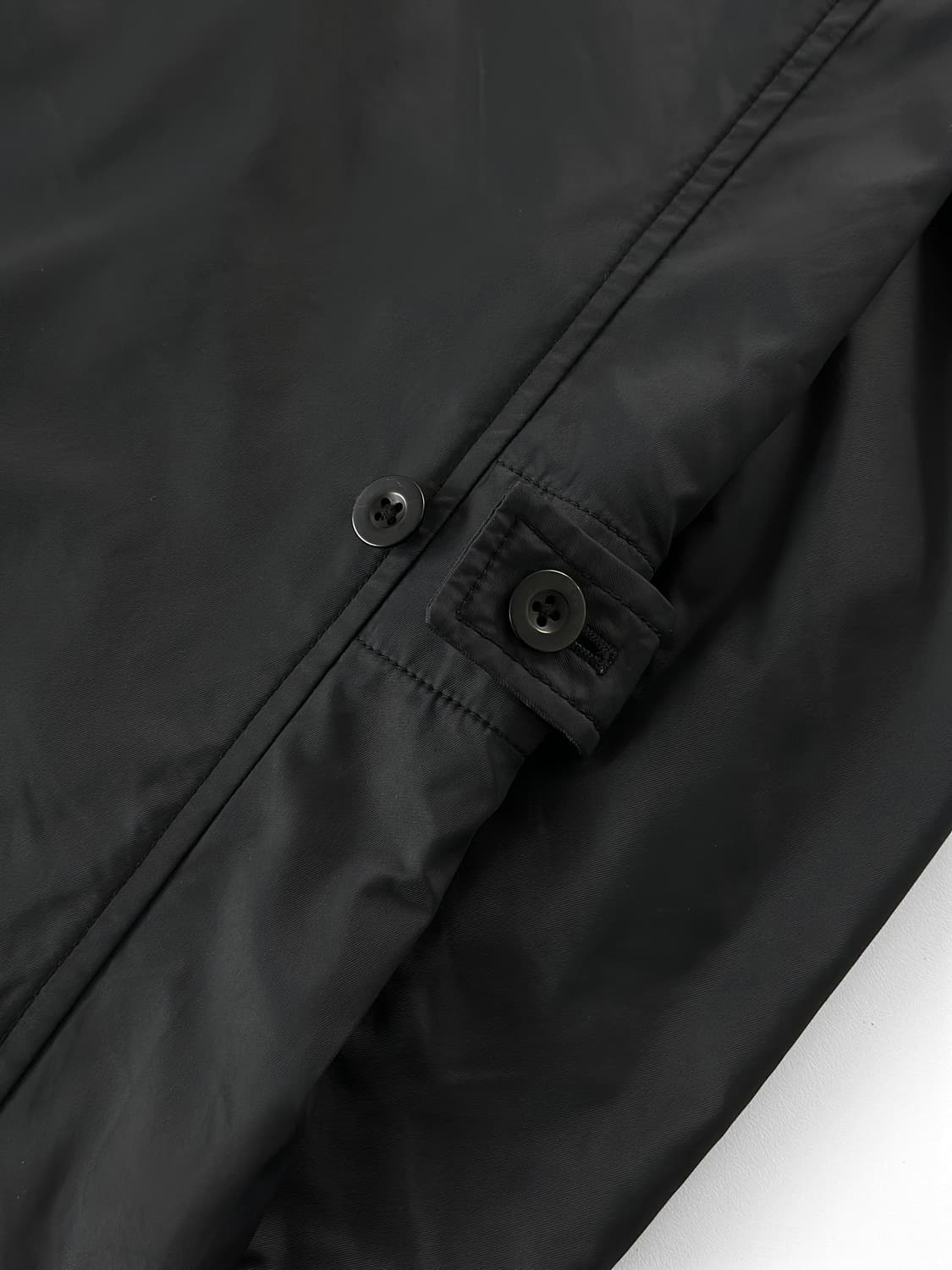 90~00s 마리떼 프랑소와 저버 블랙 나일론 맥 코트 상품이미지9