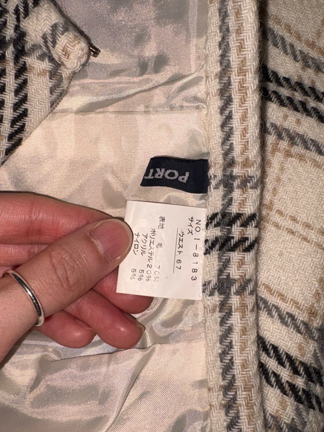 vintage checkered skirt 상품이미지5