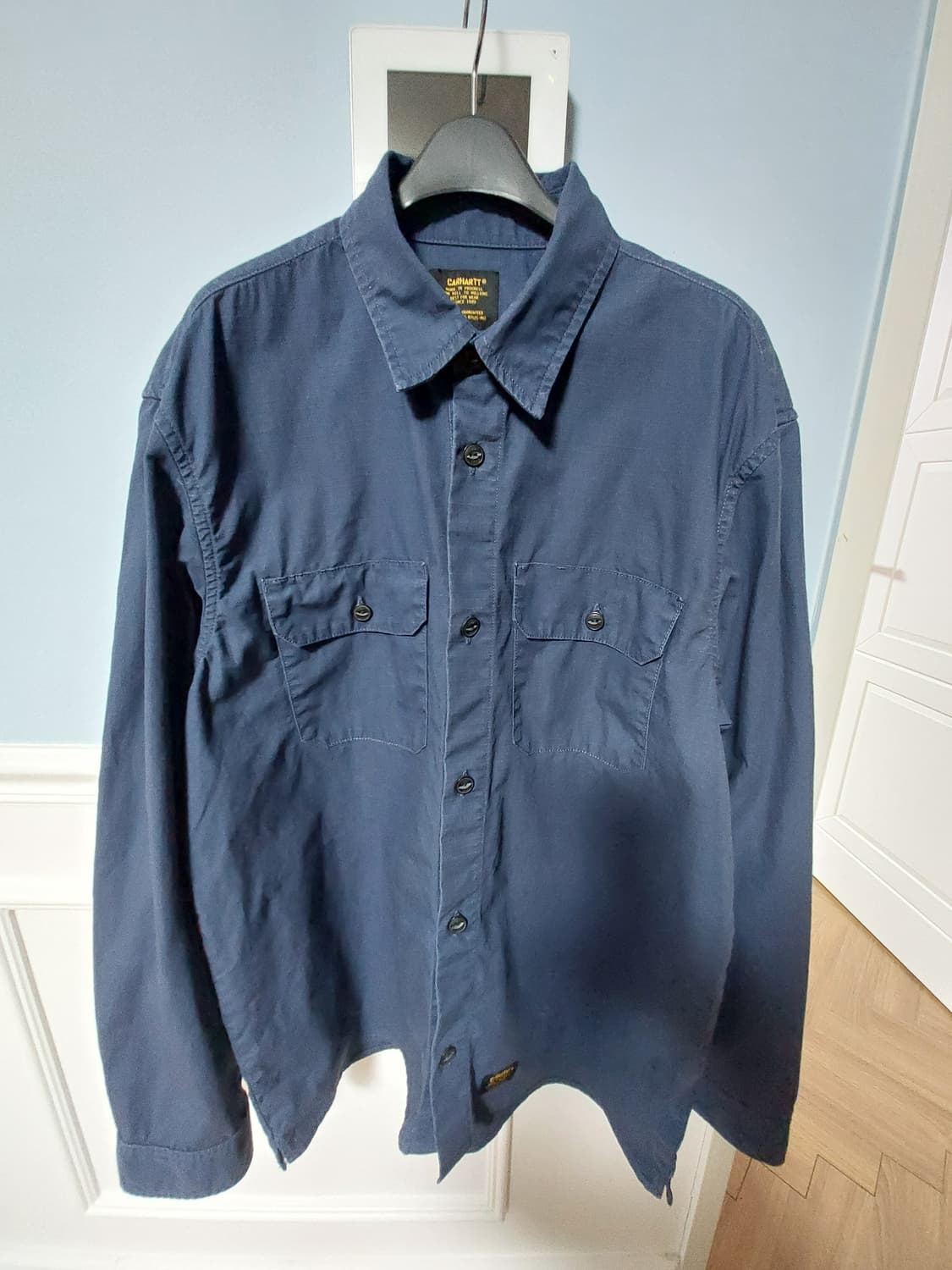칼하트 네이비 립스탑 워크웨어 셔츠 L사이즈 (105) 상품이미지4