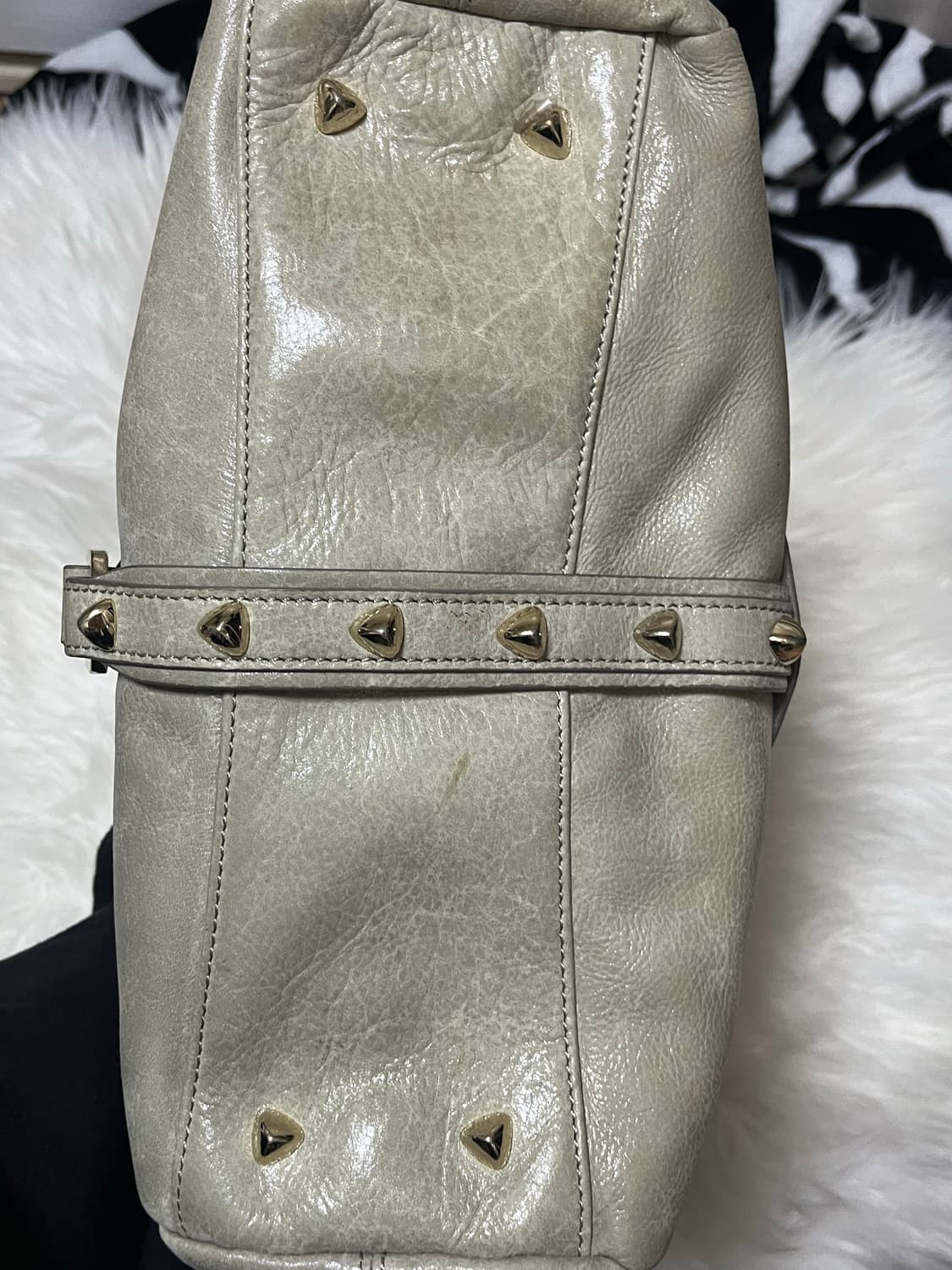 vintage leather studded shoulder bag 상품이미지6